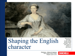 Shaping the English character