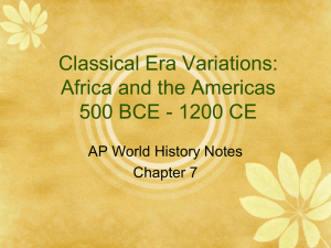 Classical Era Africa PowerPoint - AP World History with Ms. Cona