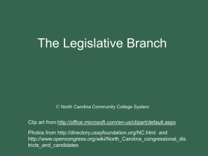 Lesson 5: The Legislative Branch - NC-NET