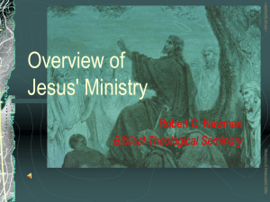 Overview of Jesus` Ministry