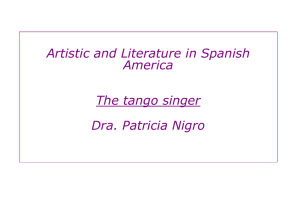 The tango singer - culturespanishamerica