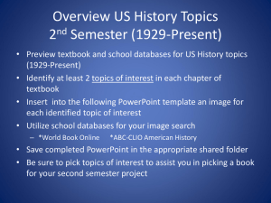 United States Overview PowerPoint (1929-Present)