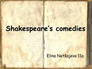 Shakespeare`s comedies