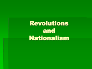 Chapter 24 - Revolutions and Nationalism