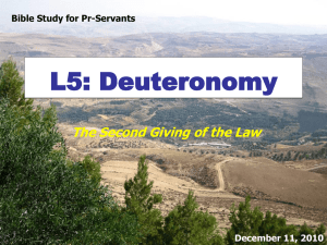 B07 L5 Deuteronomy