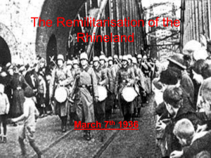 The Remilitarisation of the Rhineland