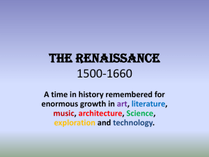 THE RENAISSANCE 1500-1660