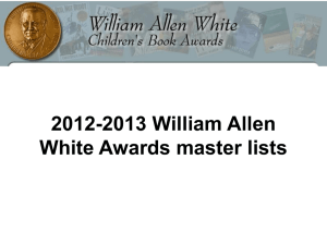 2012-2013 William Allen White Awards master lists