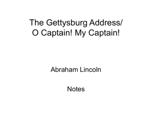 The Gettysburg Address/ O Captain! My Captain!