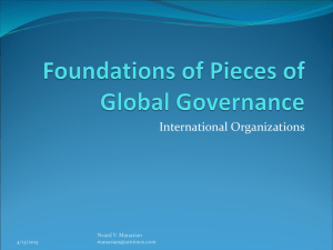 Foundations of Pieces of Global Governance