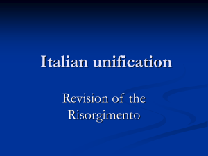 Italian unification revision
