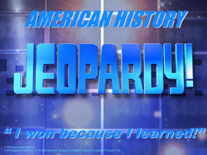 Jeopardy - Articles of Confederation