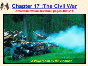 Civil War Powerpoint - Mr. Zindman`s History Class