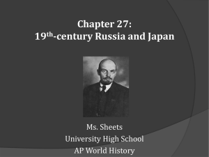 Chapter 27 Russia and Japan: Industrialization Outside the West