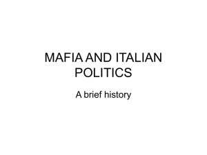 MAFIA AND ITALIAN POLITICS