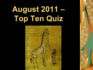 PowerPoint August 2011 Top Ten Quiz