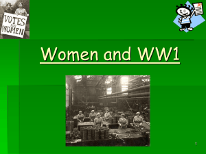 Women & WW1 - Coatbridge High School