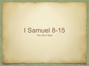 I Samuel 8-15