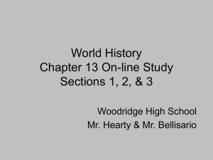 World History Chapter 13 On-Line Study Guide