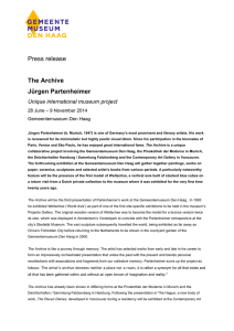 Press release The Archive Jürgen Partenheimer