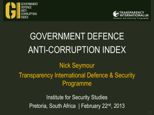 Transparency International UK*s Defence and Security Programme