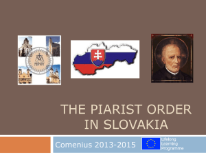 History of the Piarist Order in Slovakia