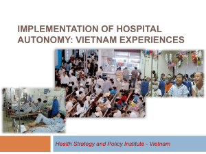 Hospital autonomy: Vietnam experiences