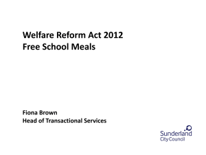 Welfare Reform Project Board