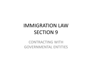 IMMIGRATION LAW SECTION 9