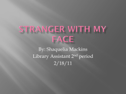 Stranger with my face essay