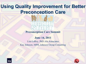 Healthy Start Interconception Care Learning Community (ICC LC)