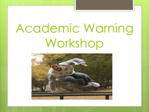 Academic Probation Workshop