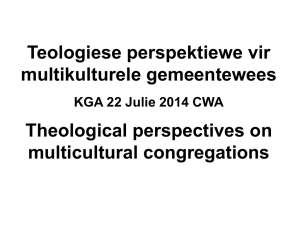 NT guidelines regarding multicultural congregations