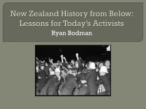 New Zealand History from Below: Lessons for Today*s Activists