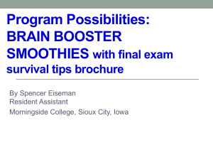 BRAIN BOOSTER SMOOTHIES with final exam survival