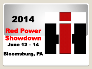 Showdown presentation - IH Red Power Show Down