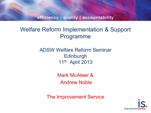 WRISP - Presentation to the ADSW Welfare Reform Seminar