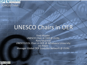 OER Chairs program report