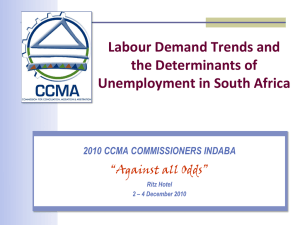 Labour Demand Trends and the Determinants of Unemployment in