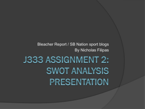 J333 Assignment 2: Swot analysis presentation