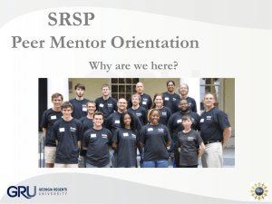 SRSP Peer Mentoring Presentation (Powerpoint)