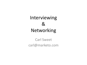 Interviewing and Networking PowerPoint by Carl Sweet