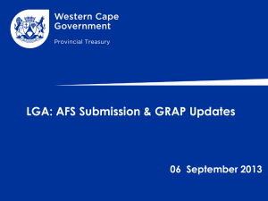 Status on the submission of AFS & standards of Grap