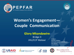 Women`s Engagement—Couple Communication, Glory Mkandawire