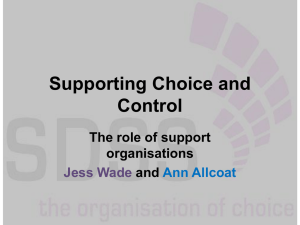 Jess Wade (SDSS) - Self Directed Support Scotland