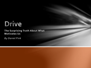 Drive - The Surprising Truth About What Motivates Us