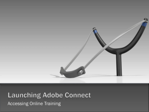 Launching Adobe Connect Online Training