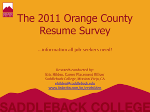 The 2011 Orange County Resume Survey