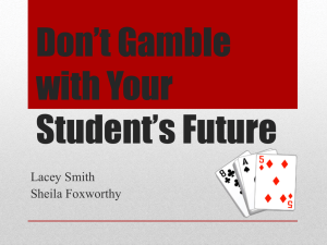 Don`t Gamble With Your Student`s Future