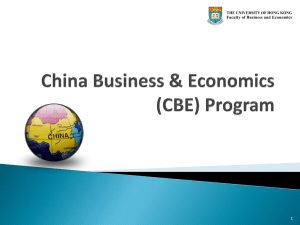 (CBE) Programme 2012-13 - Faculty of Business and Economics